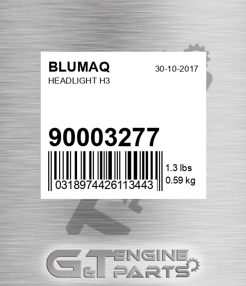 900.03277 Headlight H3 for BLUMAQ