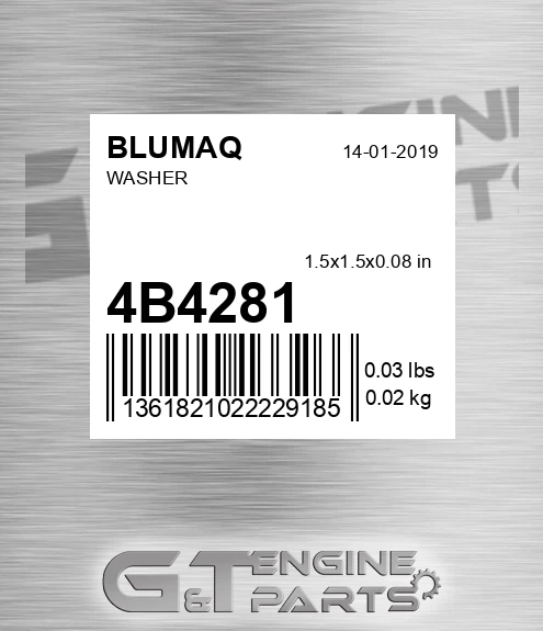 4B-4281 Washer for BLUMAQ