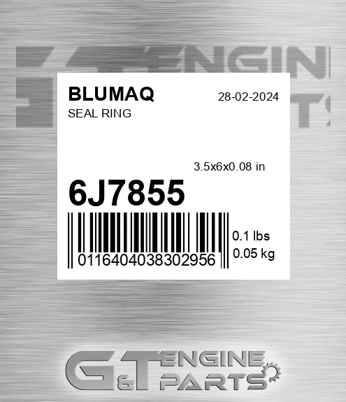 6J-7855 Seal Ring for BLUMAQ