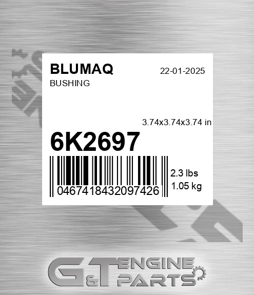 6K-2697 Bushing for BLUMAQ