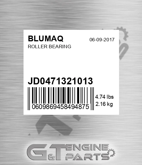 JD0471321013 Roller Bearing for BLUMAQ