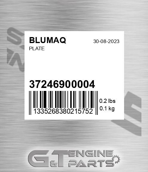 37246900004 Plate for BLUMAQ