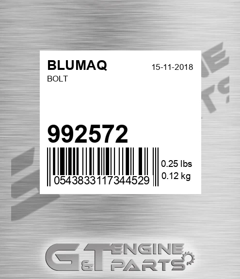992572 Bolt for BLUMAQ