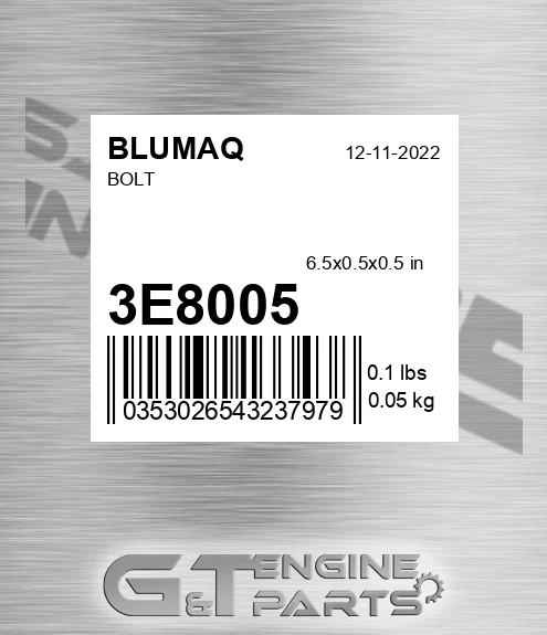 3E-8005 Bolt for BLUMAQ