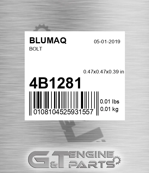 4B-1281 Bolt for BLUMAQ