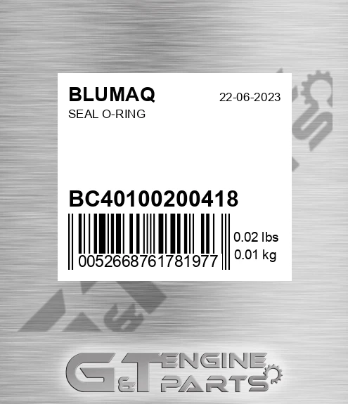 BC40100200418 Seal O-ring for BLUMAQ