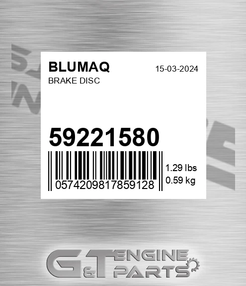 59221580 Brake Disc for BLUMAQ