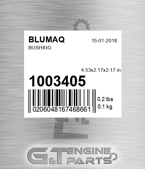 100-3405 Bushing for BLUMAQ