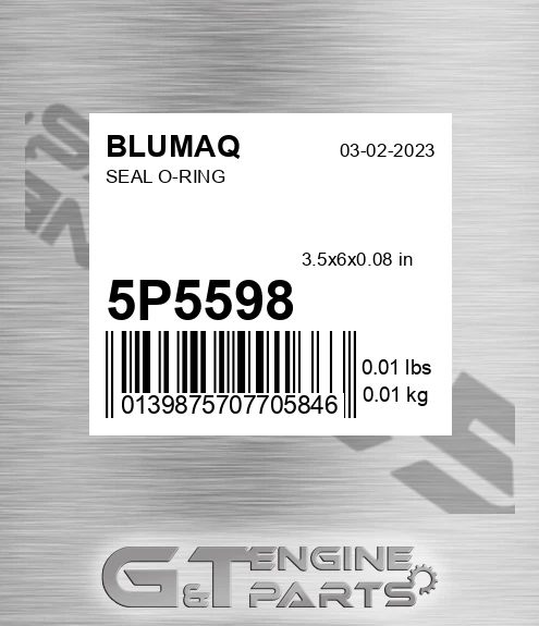 5P-5598 Seal O-ring for BLUMAQ