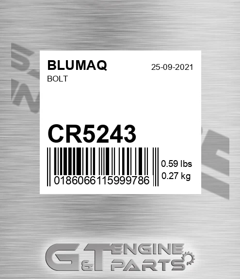 CR5243 Bolt for BLUMAQ
