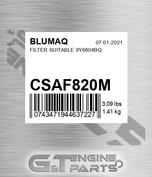 CSAF820M BLUMAQ Filter Suitable 9y6804bq