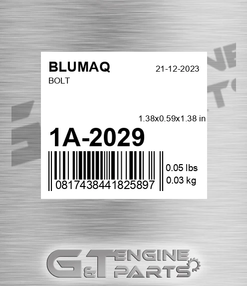 1A-2029 Bolt for BLUMAQ