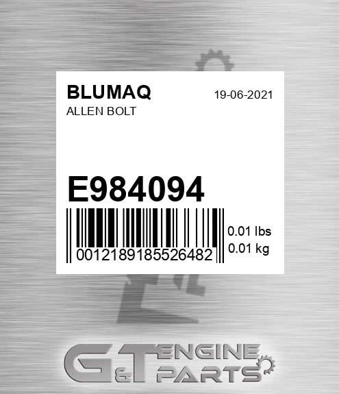 E984094 BLUMAQ Allen Bolt