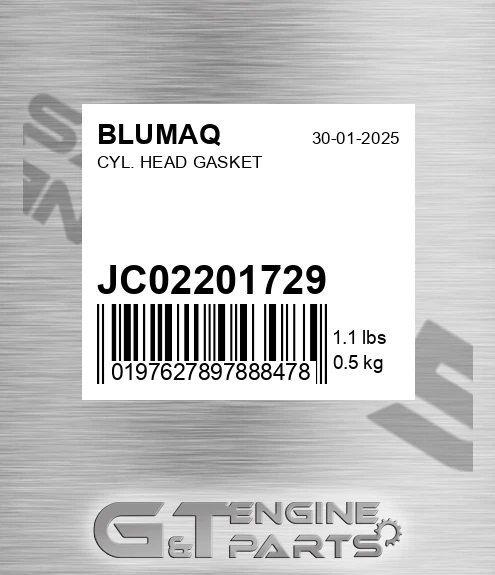 JC02/201729 Cyl. Head Gasket for BLUMAQ