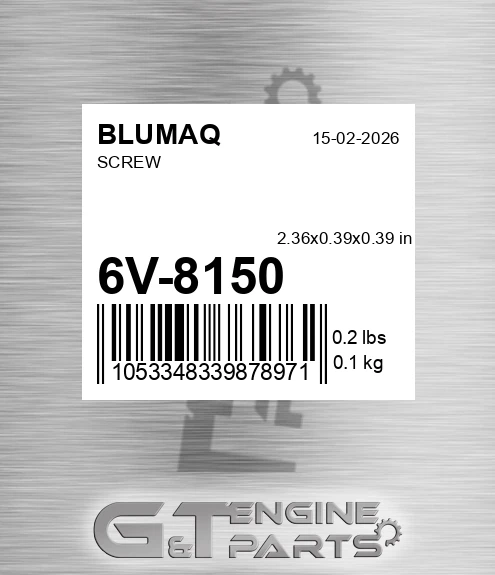 6V-8150 Screw for BLUMAQ
