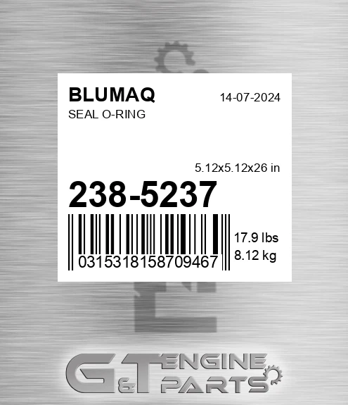 238-5237 Seal O-ring for BLUMAQ