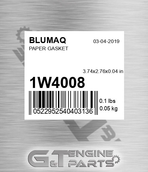 1W-4008 Paper Gasket for BLUMAQ