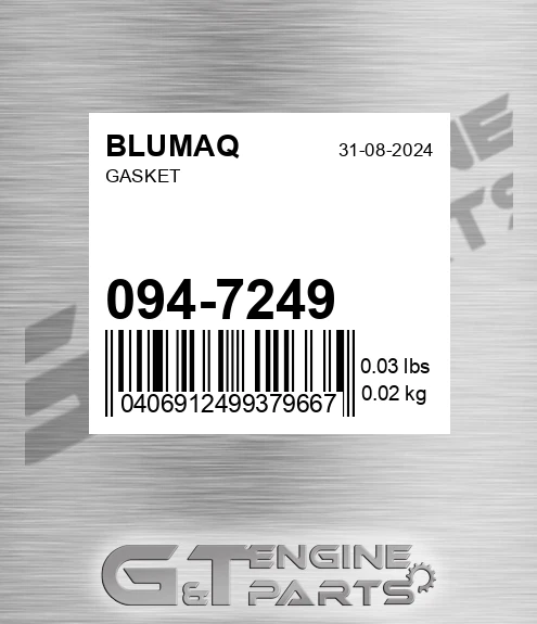 094-7249 Gasket for BLUMAQ