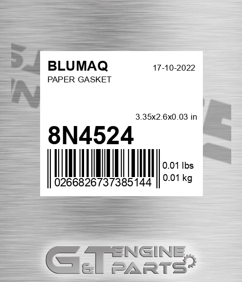 8N-4524 Paper Gasket for BLUMAQ