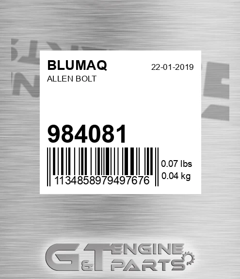 984081 Allen Bolt for BLUMAQ