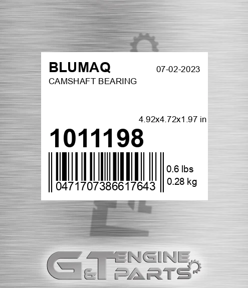 101-1198 Camshaft Bearing for BLUMAQ
