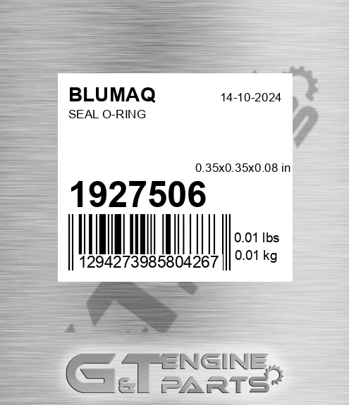 192-7506 Seal O-ring for BLUMAQ