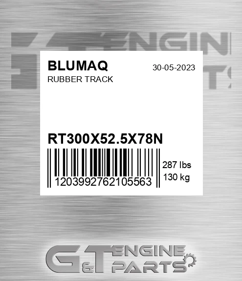 RT300X52.5X78N Rubber Track for BLUMAQ
