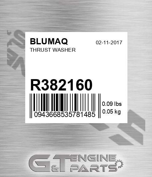R382160 BLUMAQ Thrust Washer