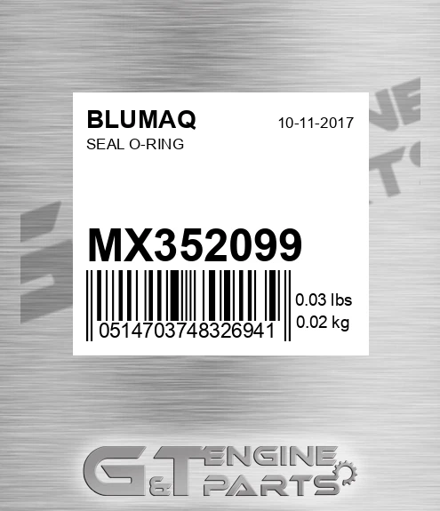 MX352099 BLUMAQ Seal O-ring