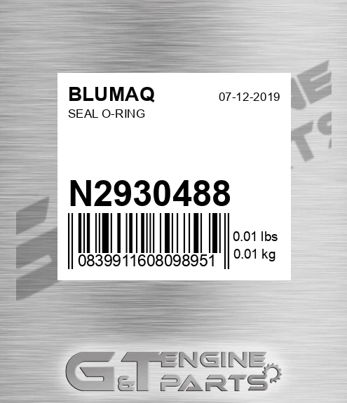 N2930488 Seal O-ring