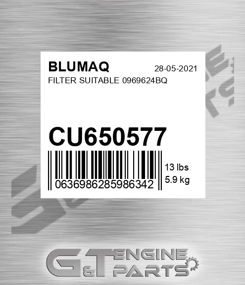 CU650577 Filter Suitable 0969624bq