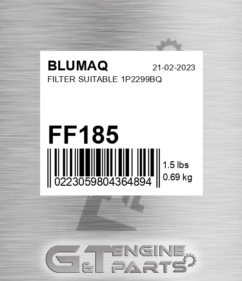 FF185 Filter Suitable 1p2299bq