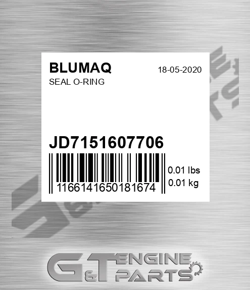 JD7151607706 Seal O-ring for BLUMAQ