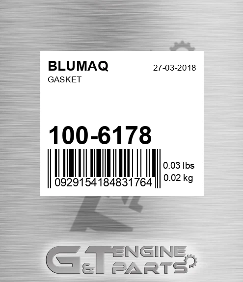 100-6178 Gasket
