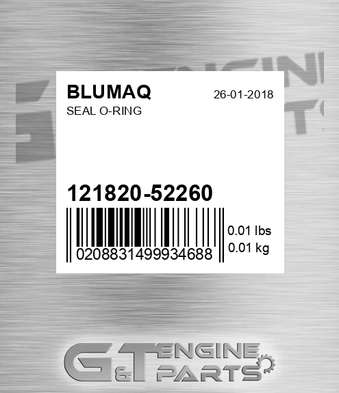 121820-52260 Seal O-ring for BLUMAQ