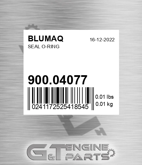 900.04077 Seal O-ring for BLUMAQ