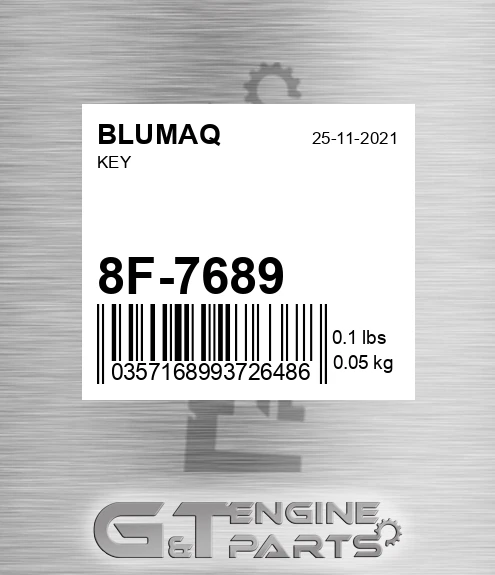 8F-7689 Key for BLUMAQ