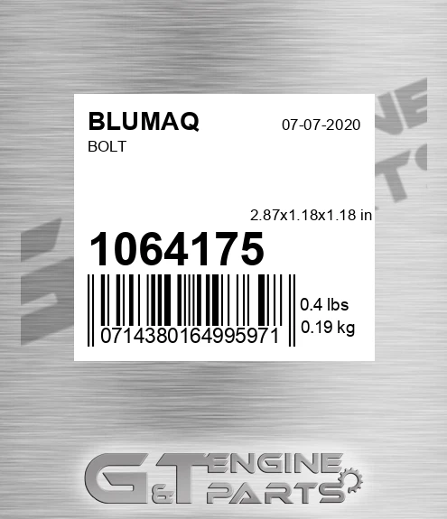 106-4175 Bolt for BLUMAQ