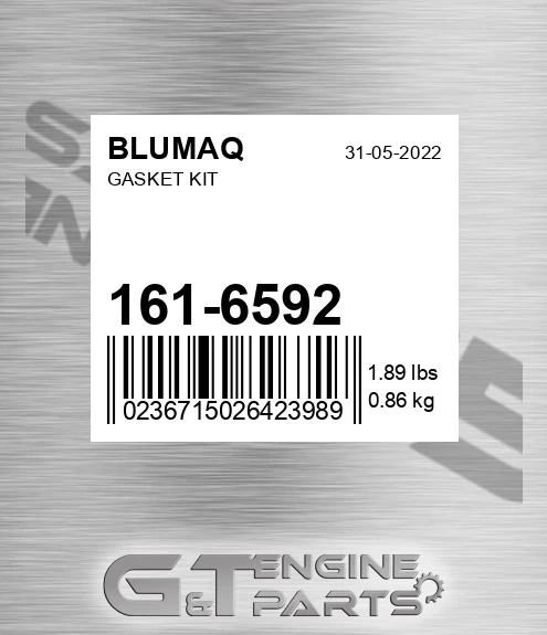 161-6592 Gasket Kit for BLUMAQ