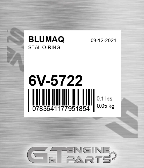 6V-5722 Seal O-ring for BLUMAQ