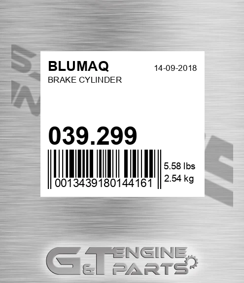039.299 Brake Cylinder for BLUMAQ