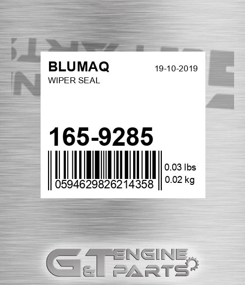 165-9285 Wiper Seal for BLUMAQ