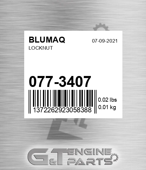 077-3407 Locknut for BLUMAQ