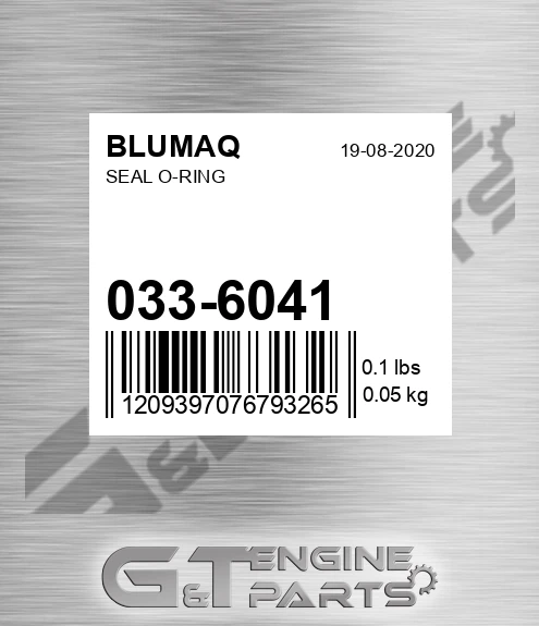 033-6041 Seal O-ring