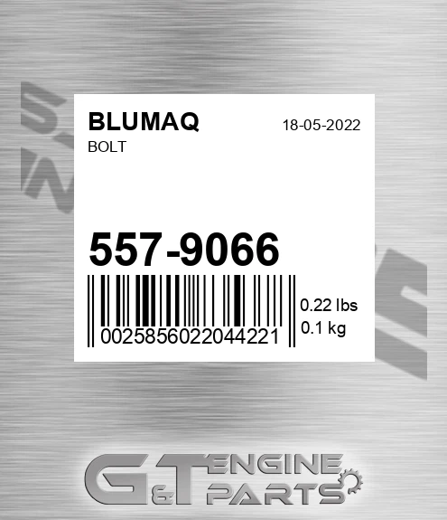 557-9066 Bolt for BLUMAQ