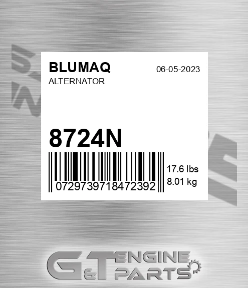 8724N Alternator for BLUMAQ