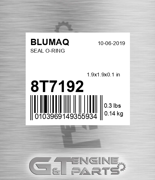 8T-7192 Seal O-ring for BLUMAQ