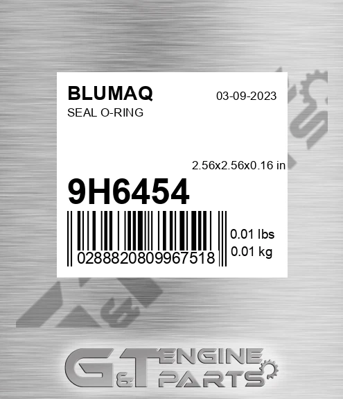 9H-6454 Seal O-ring for BLUMAQ
