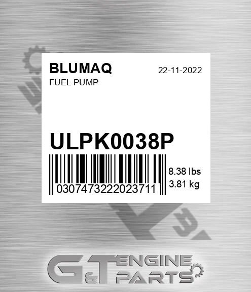 ULPK0038P BLUMAQ Fuel Pump