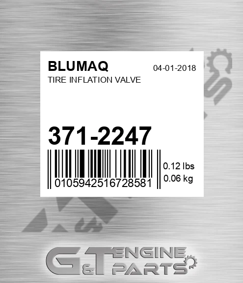 371-2247 BLUMAQ Tire Inflation Valve